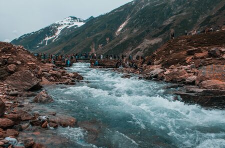 Tourists at Saif ul Maluk Lake, Naran Valley, Khyber Pakhtunkhua, Pakistan 6/26/2018のeditorial素材