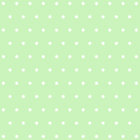 White polka dots on green background. Seamless pattern.の写真素材