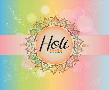Happy Holi colorful posters with new backgroundのイラスト素材