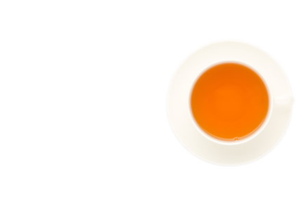 Cup of tea isolated on white backgroundの写真素材