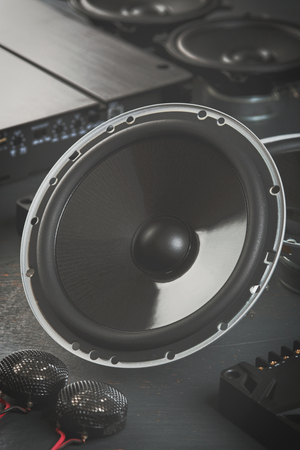 Car audio, car speakers.の写真素材