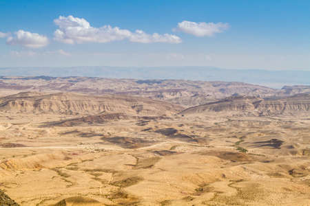 Large Crater or Makhtesh Gadol - erosional landform of Negev desert, Israelの写真素材
