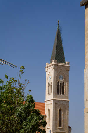 The clock tower in Old City of Jaffa, Israel