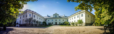 WARSAW, POLAND - SEPTEMBER 27: Officer cadets school in Royal Baths Park, Lazienki Park in Warsaw, Poland on September 27, 2016のeditorial素材