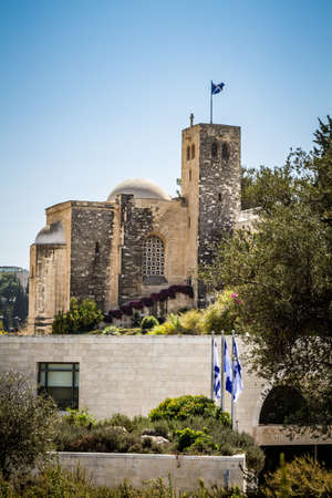 JERUSALEM, ISRAEL - OCTOBER 5: View of Scottish St. Andrews Church, outside the walls of the Old City in Jerusalem, Israel on October 5, 2016のeditorial素材