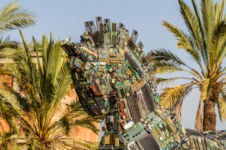TEL AVIV, ISRAEL - DECEMBER 5: Cyber Horse, sculpture of Trojan horse at Tel Aviv University, Israel...