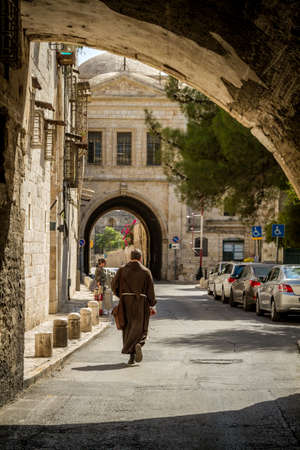 Street in Old City of Jerusalem, Israelのeditorial素材