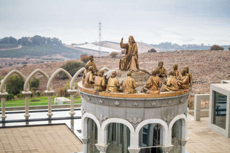 The statues of Jesus and Twelve Apostles, Domus Galileae in Israelのeditorial素材