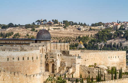 The Al-Aqsa Mosque in Old City of Jerusalem, Israelのeditorial素材