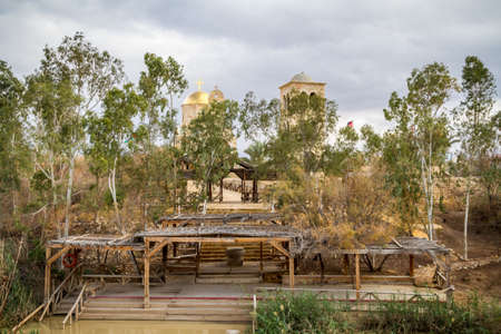 Qasr el Yahud, baptism site on Jordan River, Israelの写真素材