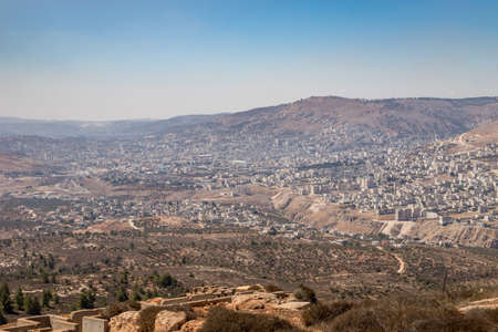 Panorama of Nablus (Shomron or Shechem) and Mount Gerizim