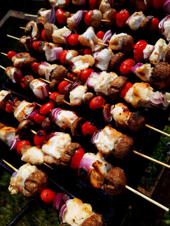 Grilled meat, skewersの写真素材