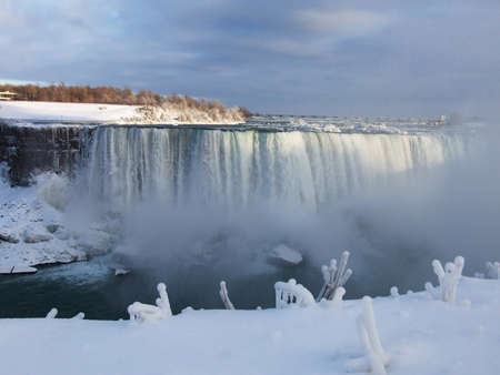 Niagara Falls in the winterの写真素材