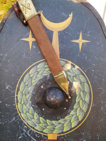 Dacian ancient weapon and shield