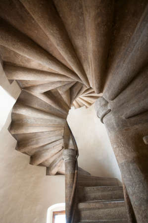 GRAZ, AUSTRIA - June 2017: The Double Spiral Staircase (Doppelwendeltreppe) in Graz, Austria.