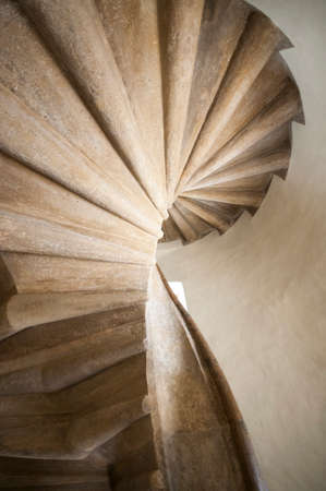 GRAZ, AUSTRIA - June 2017: The Double Spiral Staircase (Doppelwendeltreppe) in Graz, Austria.のeditorial素材
