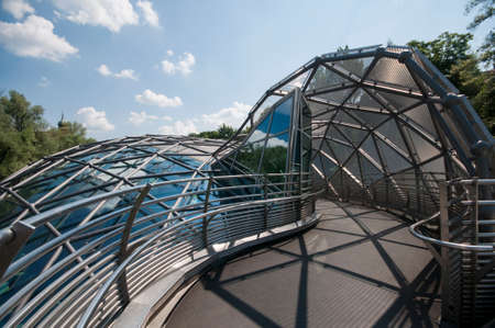 Murinsel island in Graz, Styria, Austria, Europe, June 2017のeditorial素材