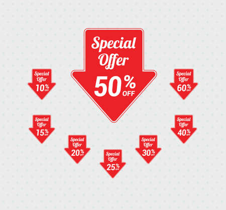 Special Offer 50 Off Arrowsのイラスト素材