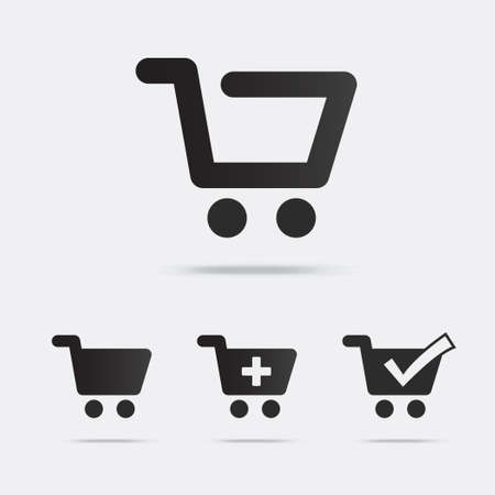 Shopping Cart Iconsのイラスト素材