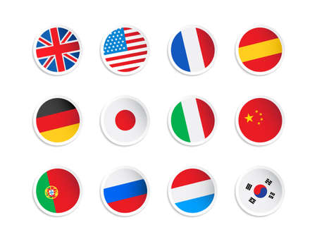 Flag Stickersのイラスト素材