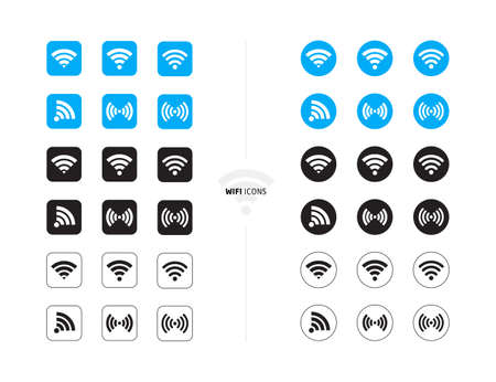 Wi-fi Icons Setのイラスト素材