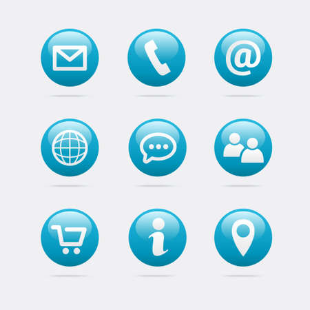 Info & Contact Iconsのイラスト素材