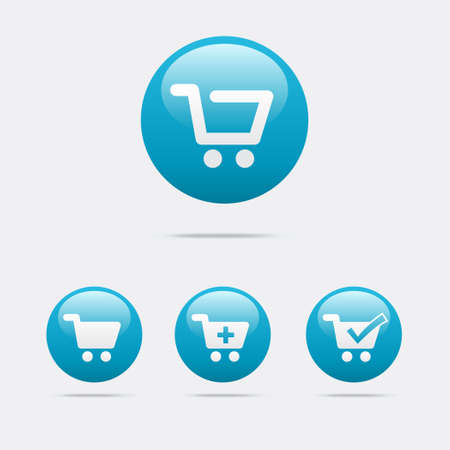 Shopping Cart Iconsのイラスト素材
