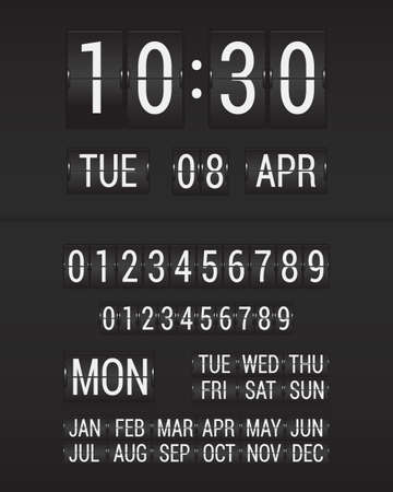 Flip Clock Blackのイラスト素材