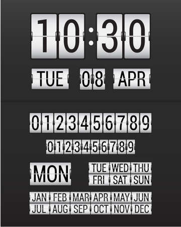 Flip Clock Whiteのイラスト素材