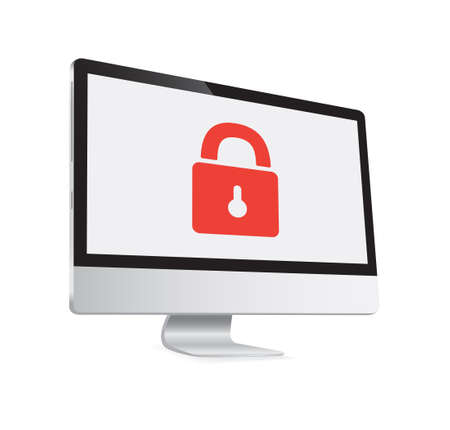 Locked Computerのイラスト素材