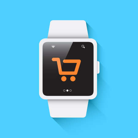 Smart Watch Shopping Iconのイラスト素材