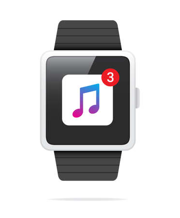 Smart Watch Music Notification Iconのイラスト素材