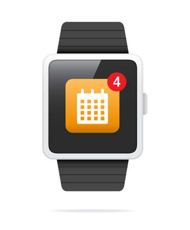 Smart Watch Calendar Notification Iconのイラスト素材