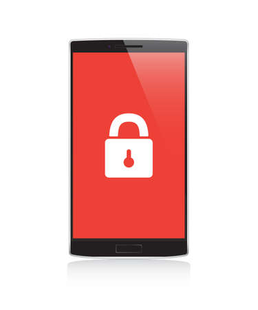 Security Locked Smartphoneのイラスト素材