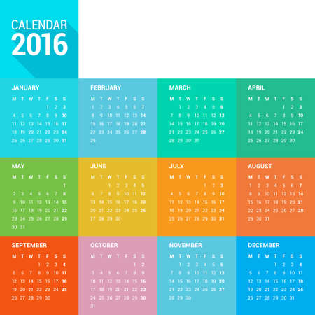 Calendar 2016のイラスト素材