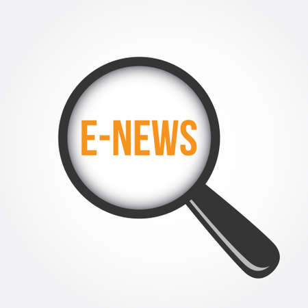 E-News Magnifying Glassのイラスト素材
