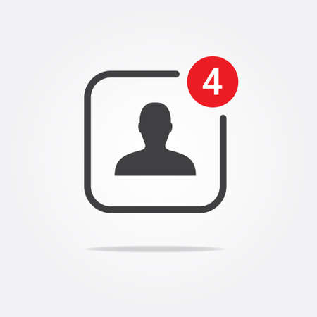 Social Notification Iconのイラスト素材