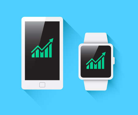 Phone  Smart Watch Profit Iconのイラスト素材