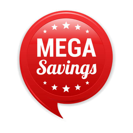 Mega Savings Red labelのイラスト素材