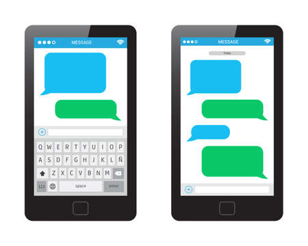 Phone Message Templateのイラスト素材
