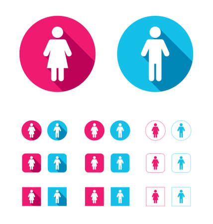 Female  Male Icon Setのイラスト素材