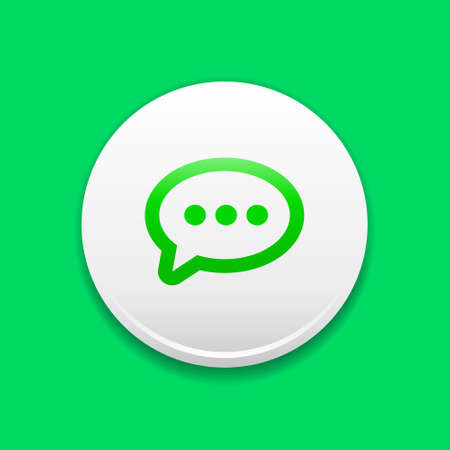 Message Round White Iconのイラスト素材
