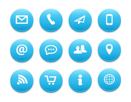 Contact Round Iconsのイラスト素材