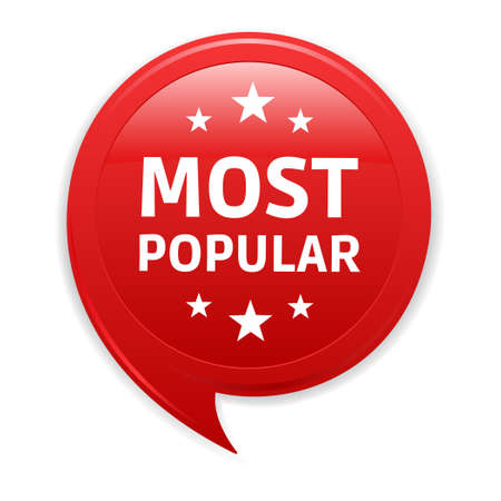 Most Popular Red labelのイラスト素材