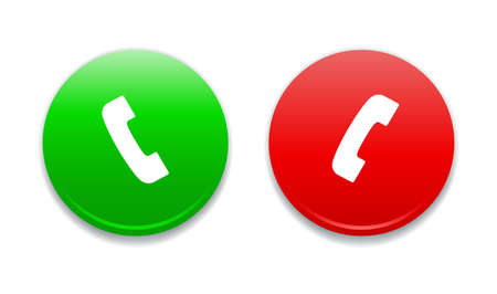 Call Green  Red Round Iconsのイラスト素材