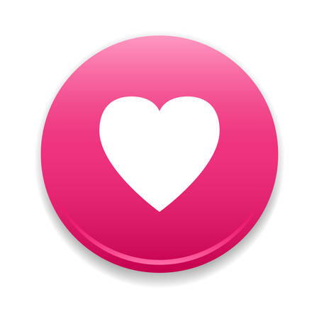 Love Heart Round Iconのイラスト素材