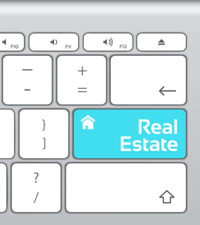 Real Estate Button Keyboardのイラスト素材