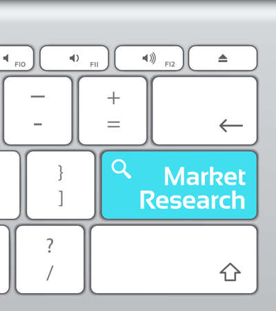 Market Research Enter Button Keyboardのイラスト素材