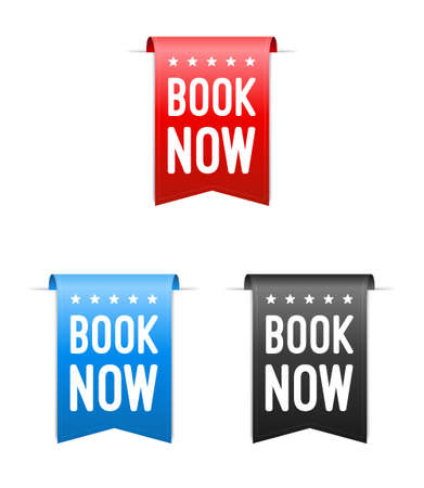 Book Now Labelsのイラスト素材