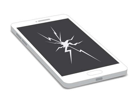 Phone Cracked Broken Screenのイラスト素材